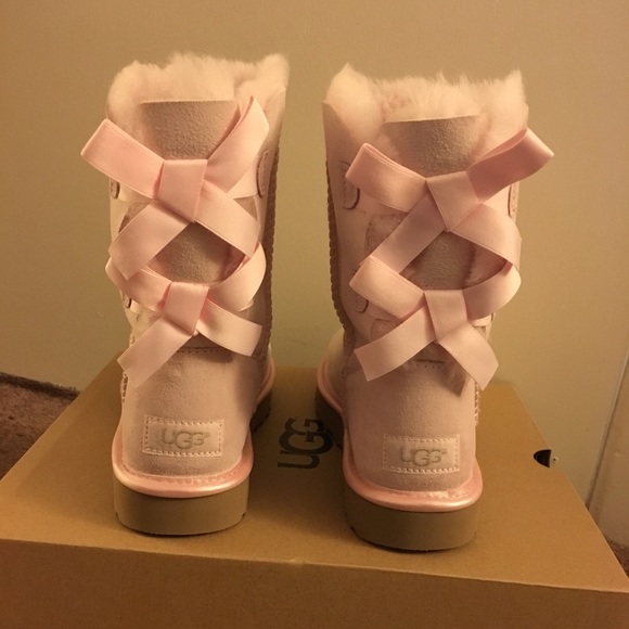 UGG Shoes - NIB UGG Light Pink Bailey Bow Boots